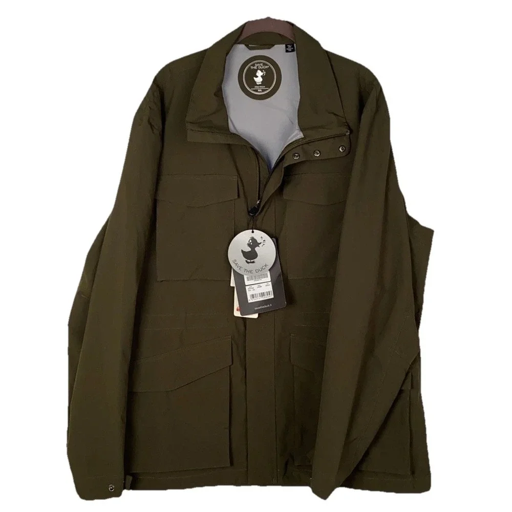 Save The Duck Parka Jacket Women‎ 2XL Olive Recycled Polyester Pro-Tech